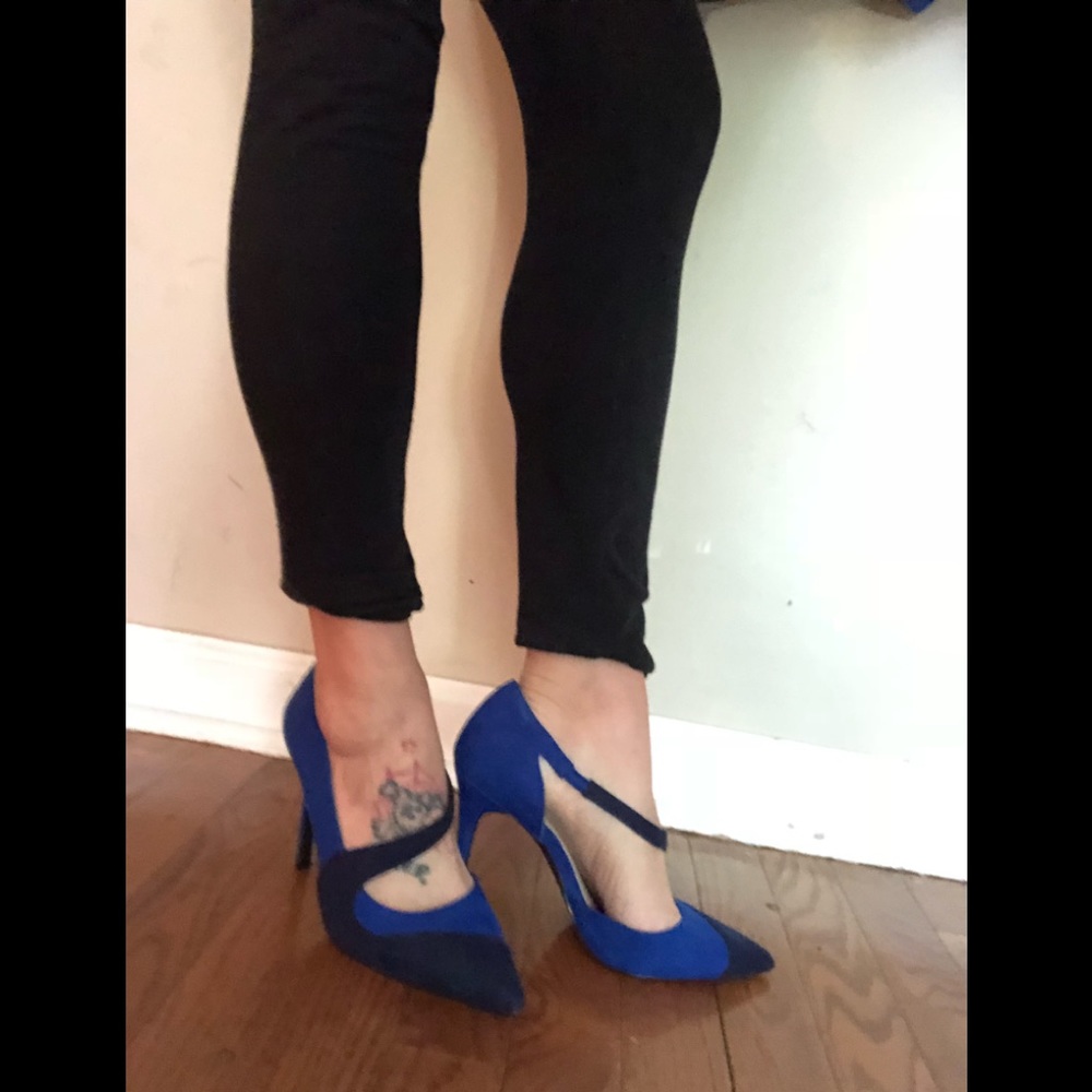 BCBGeneration Beautiful Blue Suede Heels